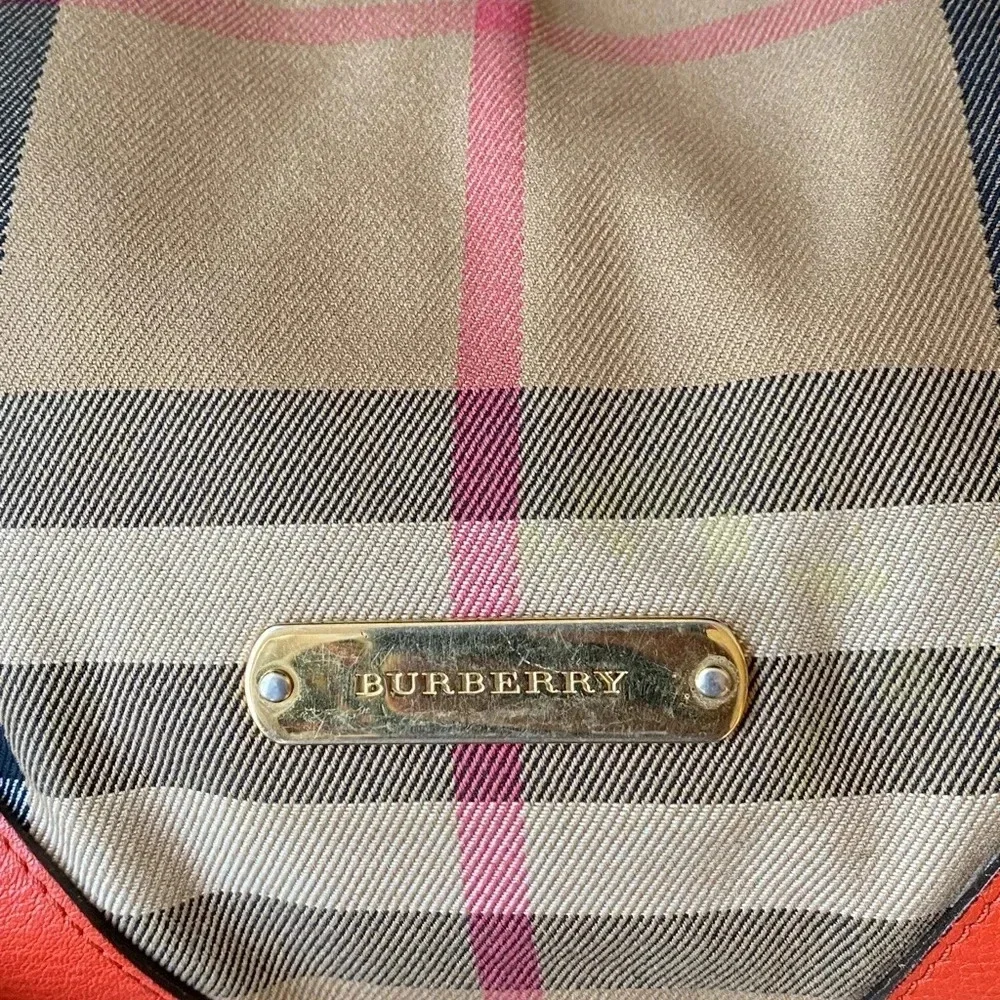 Burberry Novacheck Haymarket Tote, Cloth/Leather